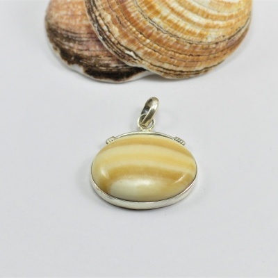 Pendente em prata arco de Ágata Rendada