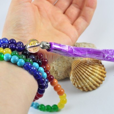 JapaMala 7 Chakras com Mantra e Símbolo OM