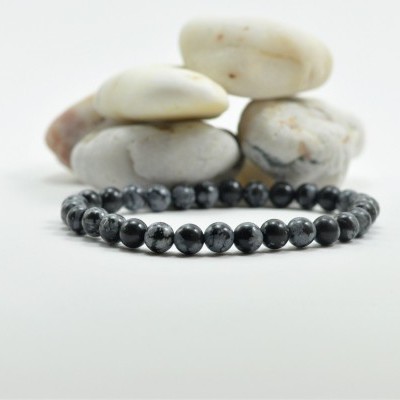 Pulseira de bolas Obsidiana Nevada