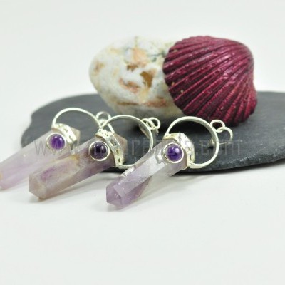 Pendente de Ametista facetado