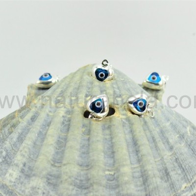 Pendente Olho turco forma "coração"