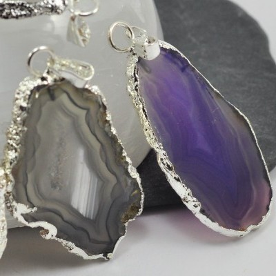 Pendente chapa de Ágata