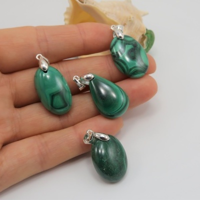 Pendente Prata com Malaquita