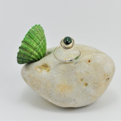 Anel em Prata com Malaquite