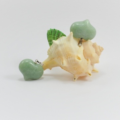 Pendente coração de Aventurina verde