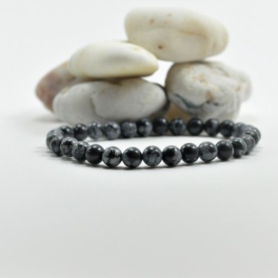 Pulseira de bolas Obsidiana Nevada