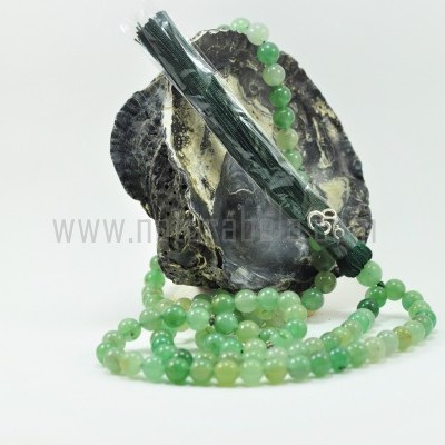 Japamala de Aventurina Verde 8mm com símbolo OM