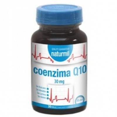 Frasco de suplemento Coenzima Q10 30 mg da marca Naturmil