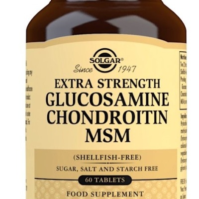 frasco suplemento glucosamina condroitina MSM Solgar