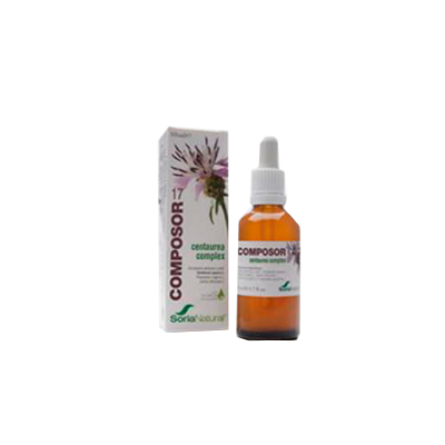 Frasco âmbar com conta-gotas e embalagem COMPOSOR 17 centauria complex