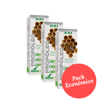 Três caixas de Propóleo XXL extracto natural com selo 'Pack Económico'