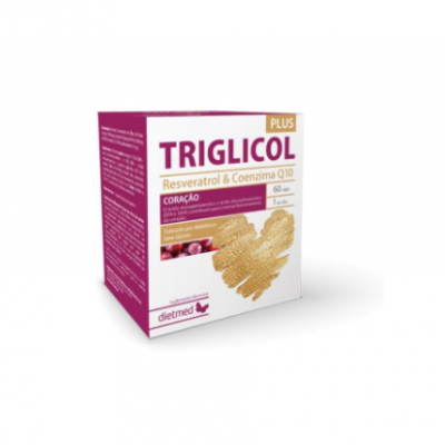 Caixa do suplemento alimentar Triglicol Plus para o coração