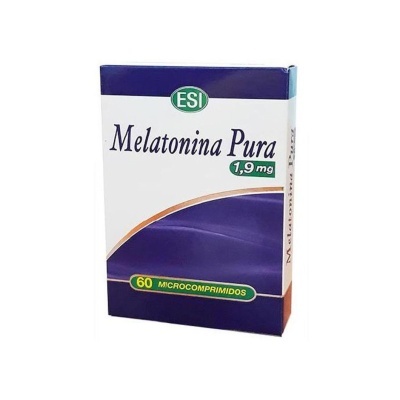 Embalagem de Melatonina Pura 1,9 mg da ESI com 60 microcomprimidos