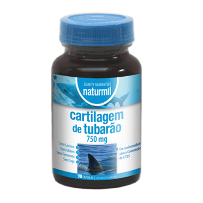 frasco de suplemento cartilagem de tubarão Naturmil