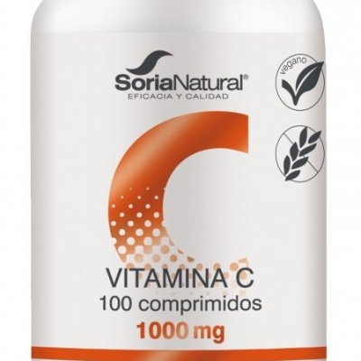 Frasco branco de Vitamina C 100 comprimidos 1000 mg