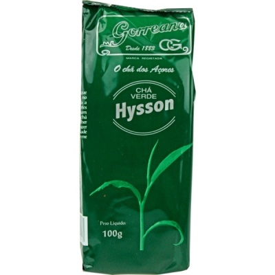 Embalagem verde de chá verde Hysson Gorreana 100g