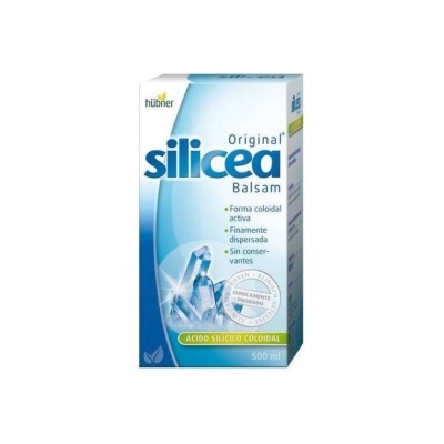 Embalagem azul e branca do produto Silicea Original Balsam de 500 ml