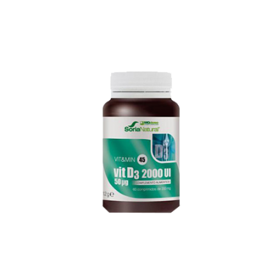 Frasco de suplemento VIT D3 2000 UI da Soria Natural
