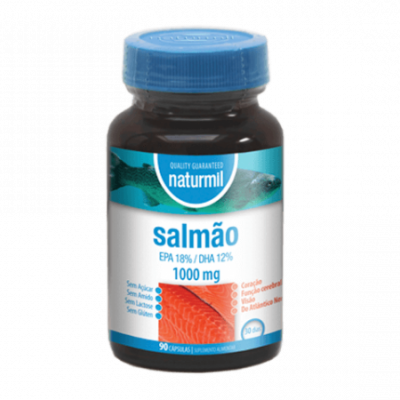 frasco suplemento naturalmil salmão 1000 mg