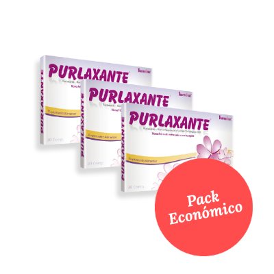 Caixas do suplemento alimentar PURLAXANTE com selo Pack Económico