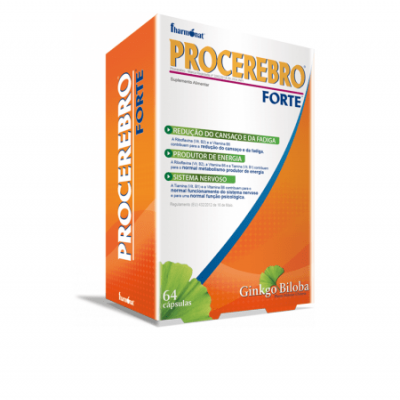Embalagem PROCEREBRO FORTE suplemento alimentar com folha Ginkgo Biloba