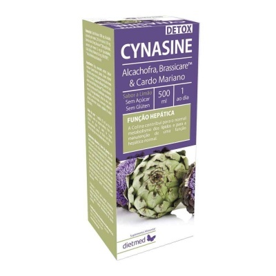 Embalagem do suplemento Detox Cynasine com alcachofra, brassicare e cardo mariano