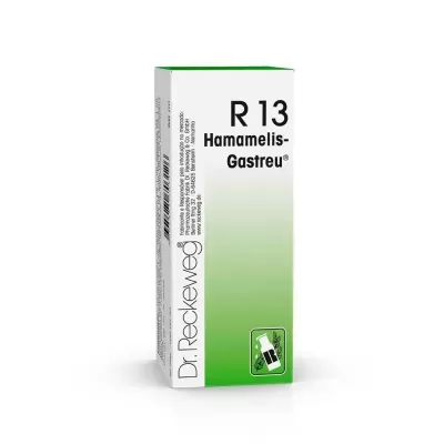 Embalagem de medicamento R 13 Hamamelis-Gastreu em branco e verde