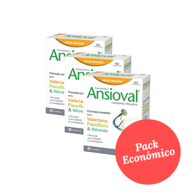 Caixas do suplemento Ansioval com selo Pack Económico