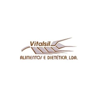 Logótipo Vitalsil Alimentos e Dietética, Lda com design em castanho e ramos de cereal