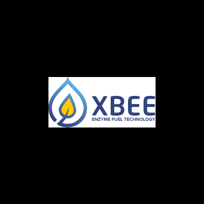 Logótipo da XBEE com gota azul e amarela e texto XBEE ENZYME FUEL TECHNOLOGY