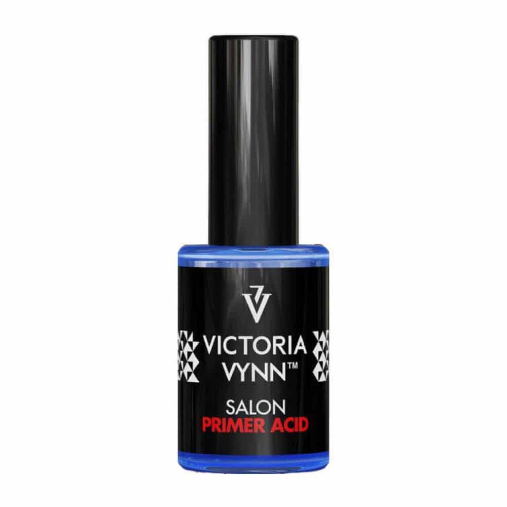 Frasco de verniz azul Victoria Vynn Salon Primer Acid com tampa preta