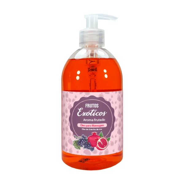 Frasco de óleo para massagem frutos exóticos com doseador