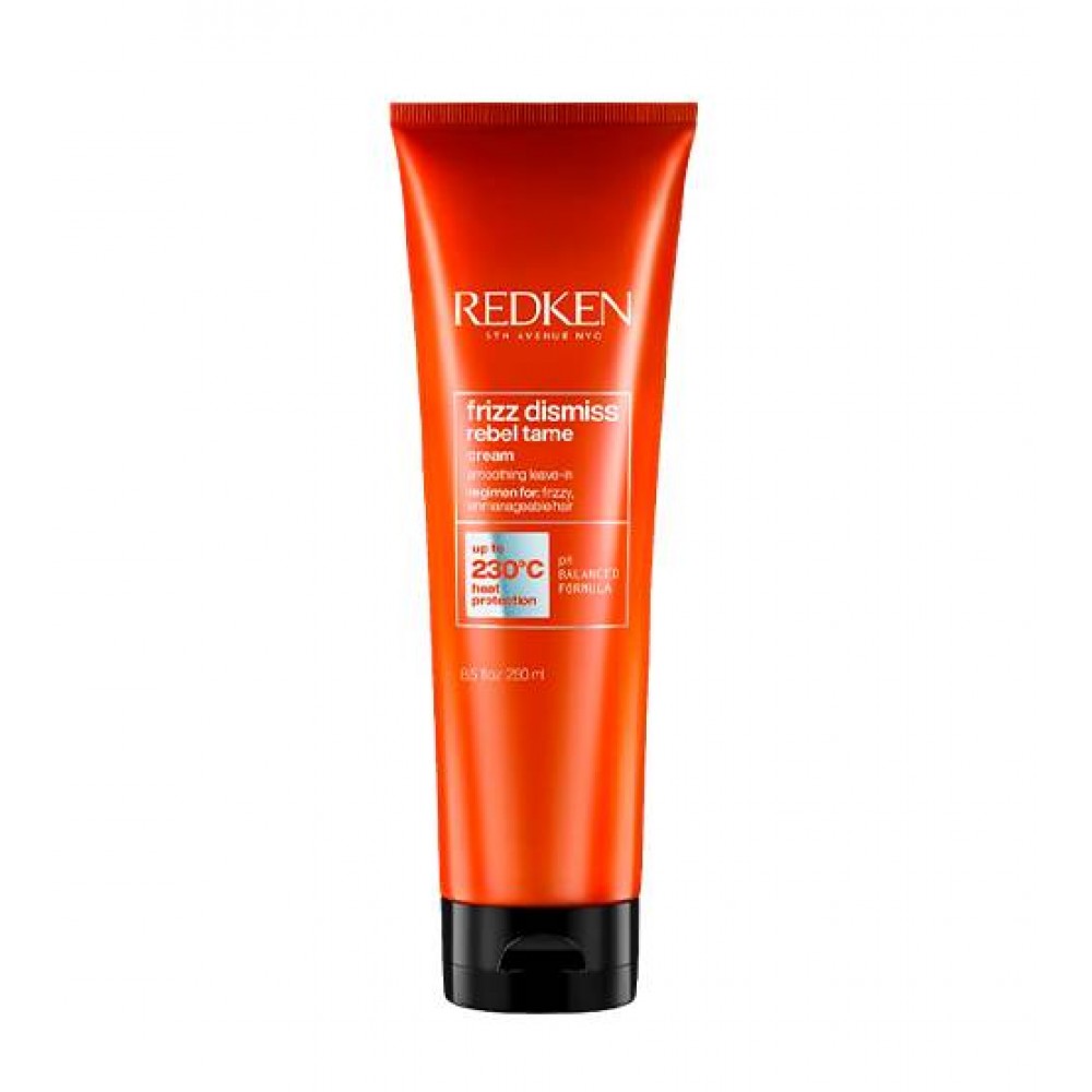 Tubo laranja Redken Frizz Dismiss Rebel Tame com tampa preta