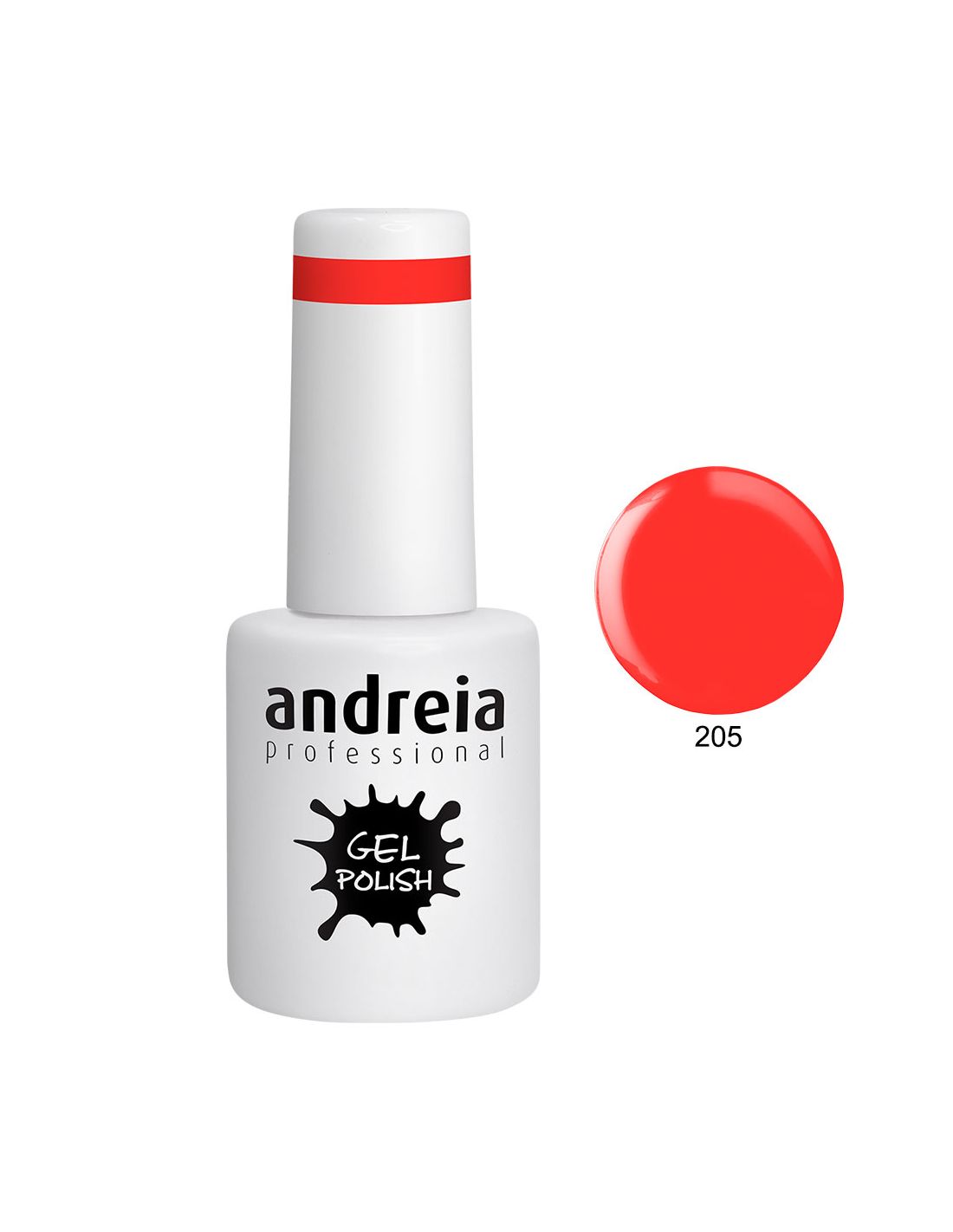 Frasco de verniz gel vermelho Andreia Professional número 205