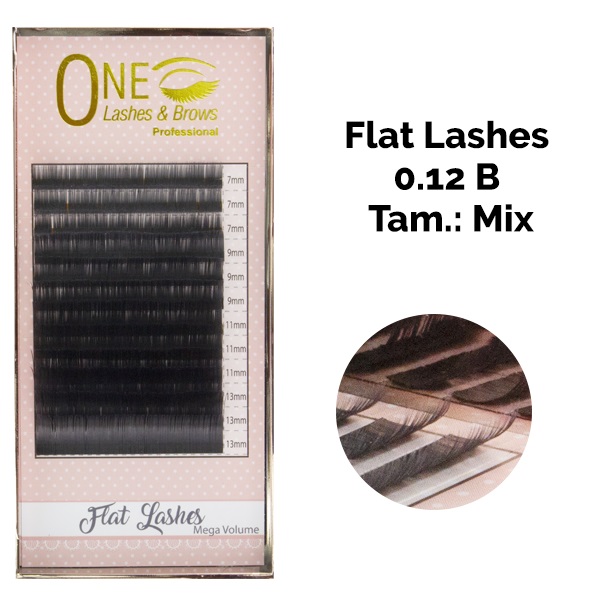 Caixa de pestanas postiça preta com vários tamanhos e etiquetas