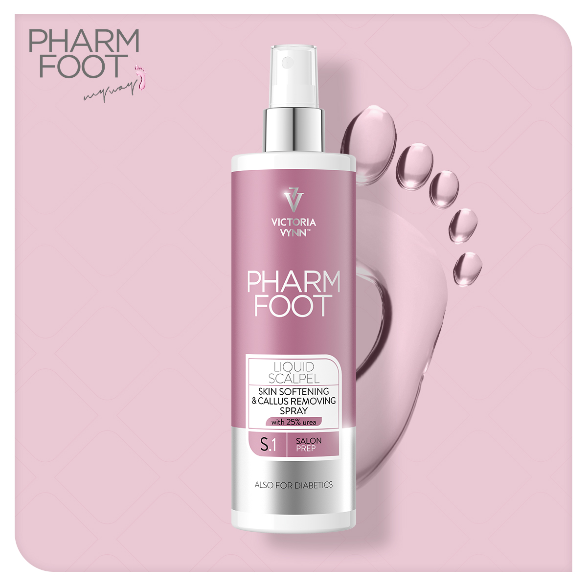 Spray para cuidados dos pés Victoria Vynn PHARM FOOT Liquid Scalpel