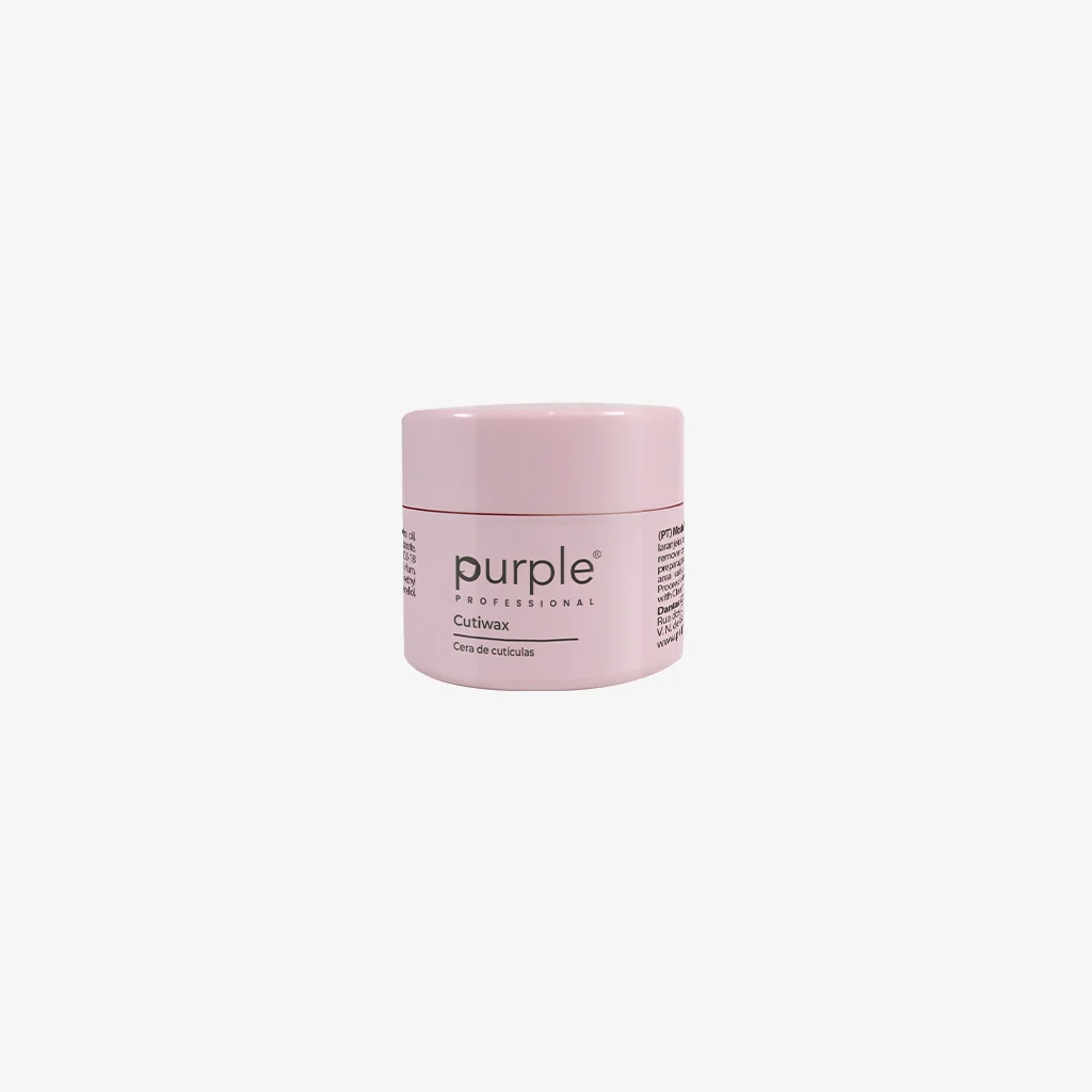 Frasco rosa claro de cera para cutículas Purple Professional
