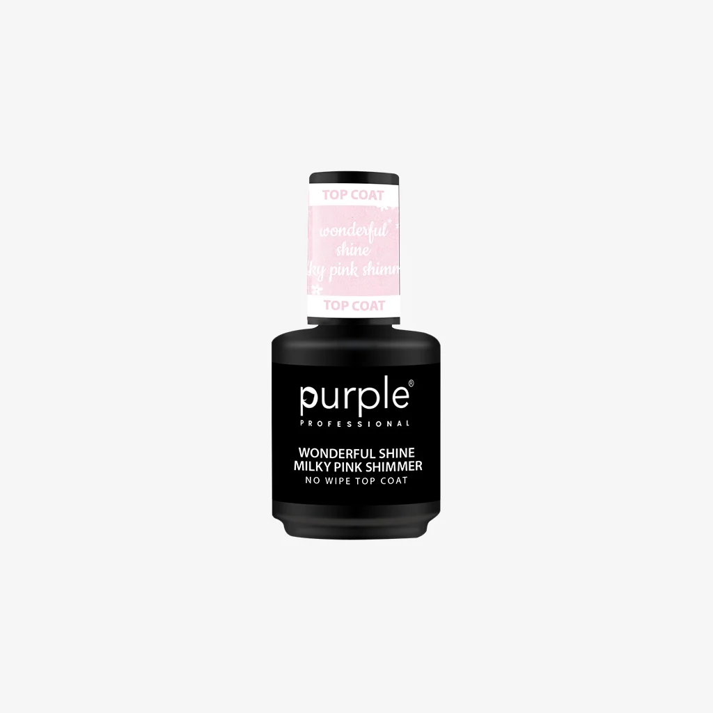 Frasco de verniz para unhas black mat e rosa com texto