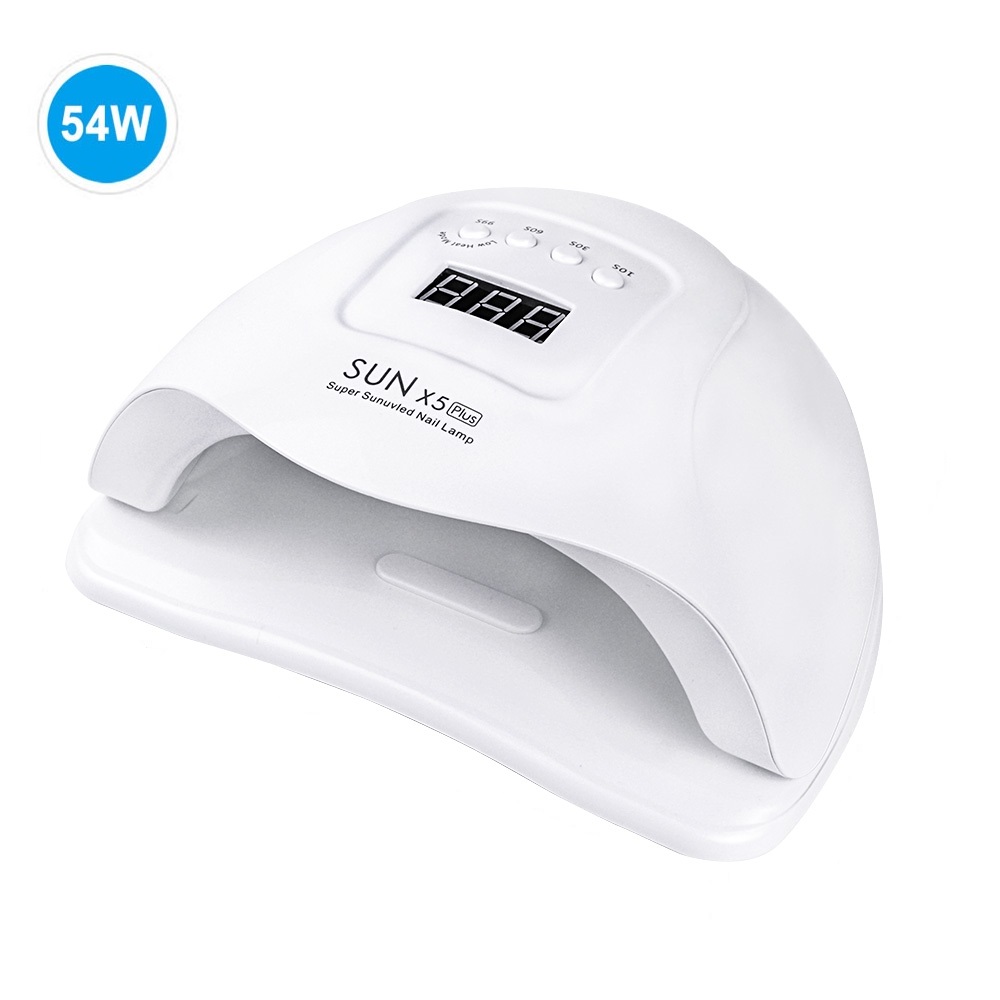 Máquina de luz UV/LED branca para unhas com visor digital e botões
