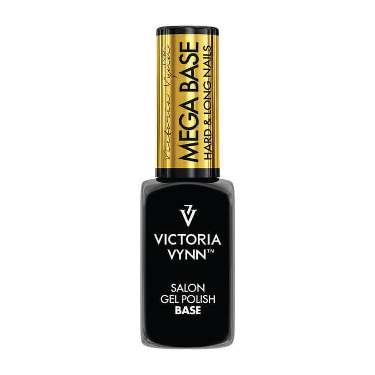 Frasco de verniz para unhas Victoria Vynn preto com tampa dourada