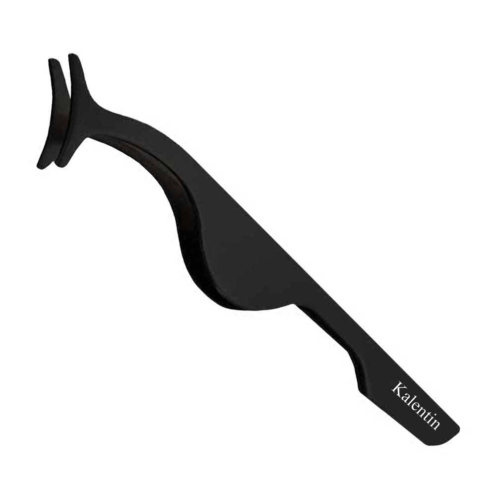 Pinça preta curvada com texto Kalentin numa extremidade