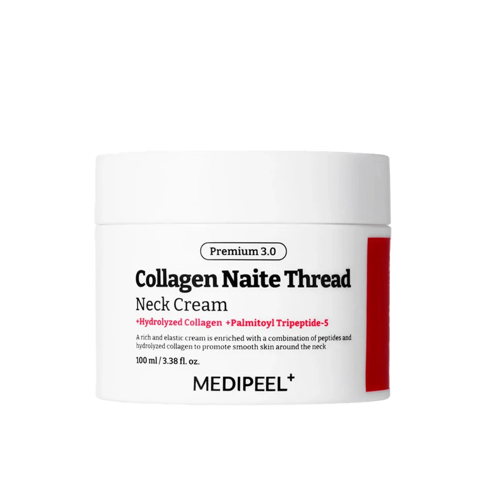 Frasco branco de creme para pescoço Medipeel Premium 3.0