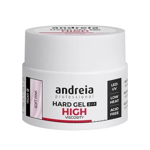 Frasco branco de gel para unhas andreia professional cor soft pink