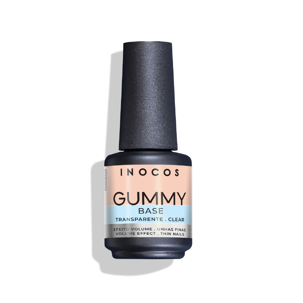 Frasco de base para unhas INOCOS GUMMY transparente