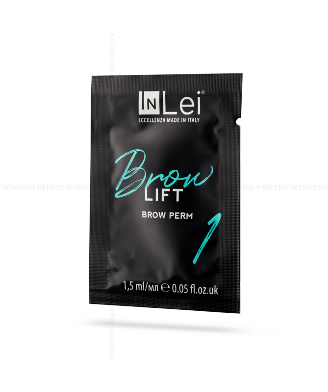 Embalagem individual preta de produto para permanente de sobrancelhas INLei Brow Lift 1.
