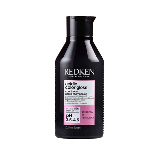 Frasco preto de condicionador Redken acidic color gloss 300 ml