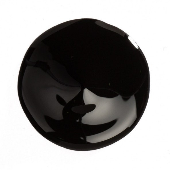 círculo preto brilhante em fundo branco