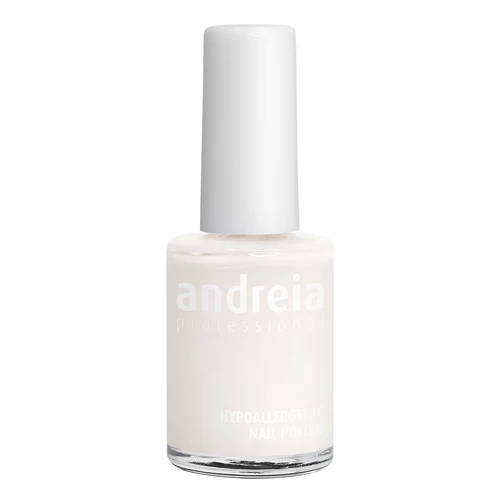 Frasco de verniz para unhas branco da marca Andreia