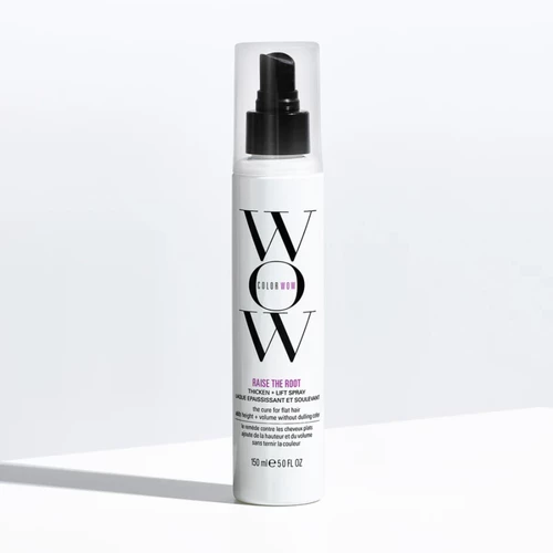 Frasco branco de spray para cabelo com doseador preto e tampa transparente