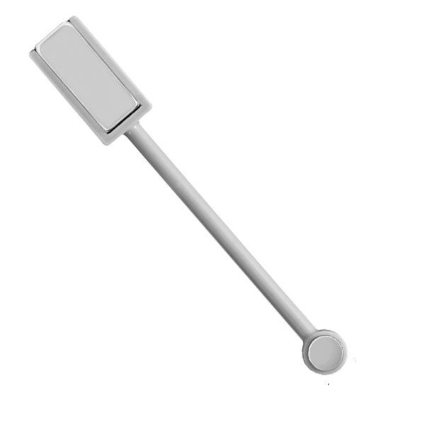 Giz branco magnético com corpo cilíndrico e ponta retangular